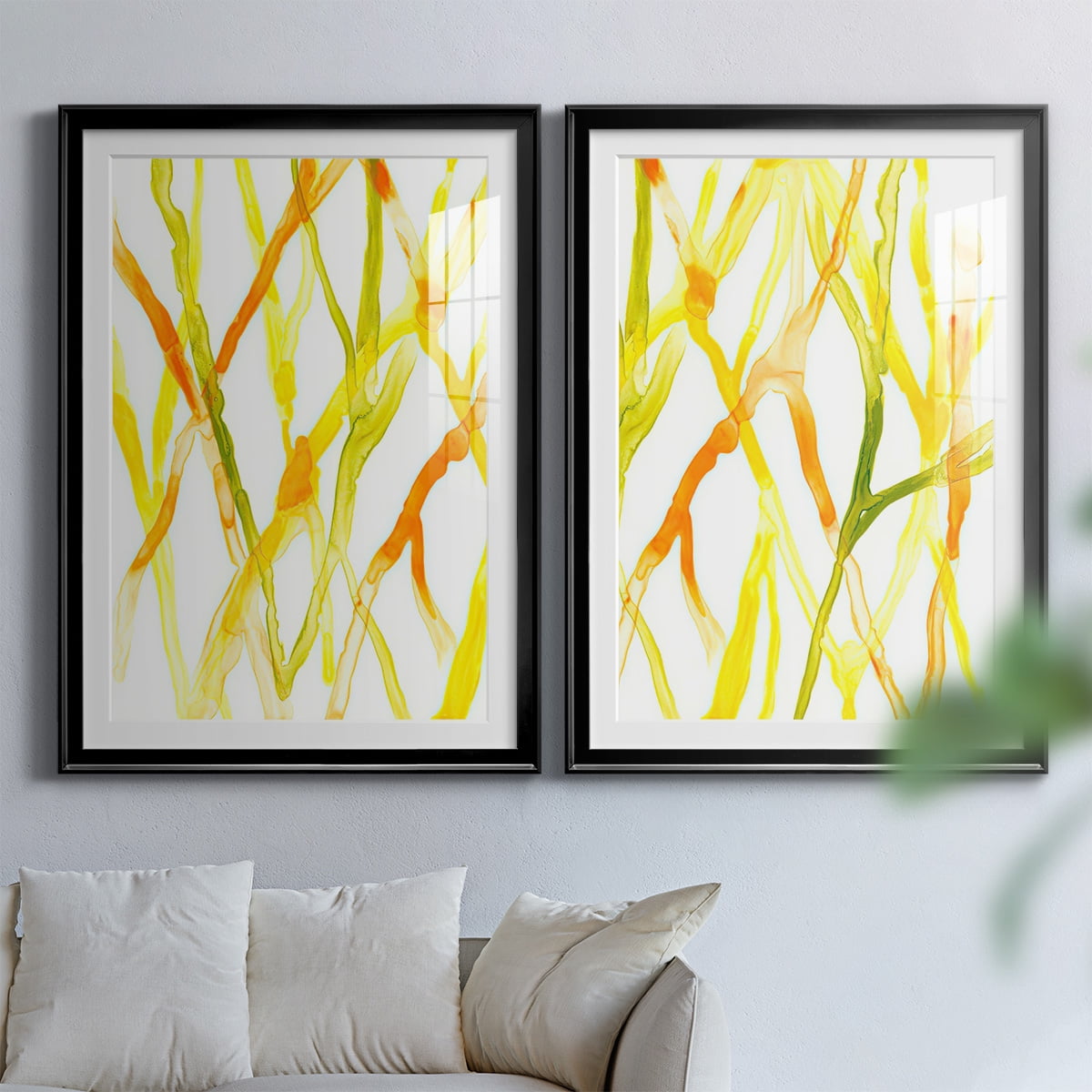 Wexford Home Runnel III Premium Framed Print, 18.5" x 24.5" - Ready to Hang, Black (Set of 2)