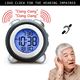 thumbnail image 2 of Reloj despertador digital, pantalla de fecha y hora, doble campana, muy fuerte para personas que duermen profundamente, alarma dual, luz de fondo azul para adolescentes, 2 of 8