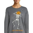 thumbnail image 4 of Halloween Women's Nobody Skeleton Fleece Pullover, 4 of 5