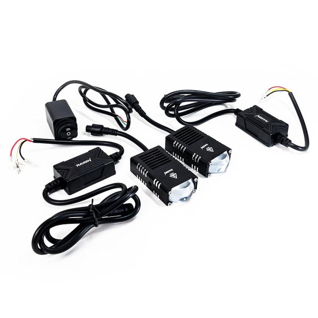 Faro LED para moto Rasen - Cañón láser, luz amarilla-blanca, 10000LM amarillo