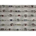 thumbnail image 2 of K-KED Wholesale Delicate Jewelry Lots 32pcs Mixed Fashion Rhinestone Silver Plated Lady's Rings, 2 of 5