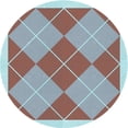 thumbnail image 1 of Ahgly Company Tapis d'Intérieur Rond Lavable en Machine Rose Rouille Transitionnel, 6 Pieds Rond, 1 of 7