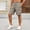 Dark Gray, variant on Viadha Mens Cargo Shorts Summer Cotton Solid Casual Work Shorts Elastic Waist Five Quarter Pants with Pockets
