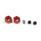 thumbnail image 1 of Bewildely RCGOFFLOW-soporte hexagonal de rueda fuerte de aleación de aluminio, 2 uds., para adaptador 1/16 LOSI mini-b mini-t, pieza de coche Kits de construcción modelo Rojo, 1 of 6