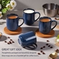 thumbnail image 6 of Onader 14OZ Coffee Mugs Set of 4, Stoneware Tea Mug Set with Handle, Ceramic Cups for Latte/Cocoa/Cappuccino, Dishwasher & Microwave Safe - Starry Blue, 6 of 8