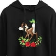 thumbnail image 3 of Disney Bambi - Christmas - Botanical Butterfly - Juniors Cropped Pullover Hoodie, 3 of 5