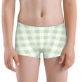 thumbnail image 5 of Yiaed Green Checkboard Print Boys' Boxer Briefs Cotton Casual Stretch Comfort Boys Boxers - Kids Boxer Briefs Underwear for Boys (6-18)-Small, 5 of 5