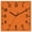 Orange, variant on Burnt Orange Wooden Wall Clock Silent Non Ticking, Farmhouse Solid Orange Color Modern Art Square Wall Clocks Battery Operated, Decor Clock for Home Office, Living Room, Kitchen, 10 Inch