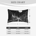 thumbnail image 4 of Naloa Futuristic Moonlit Cityscape Pillowcase, Throw Pillowcase, Wrinkle-Free, Stain-Resistant with Hidden Zipper for Bedroom Sofa-14"x20", 4 of 6