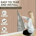 thumbnail image 4 of Peel and Stick PVC Slat Wall Panel, 118" x 15.75" Self Adhesive Faux Oak Wood Grain – 3D Soundproof Wall Panels for Walls & Ceilings, 4 of 7