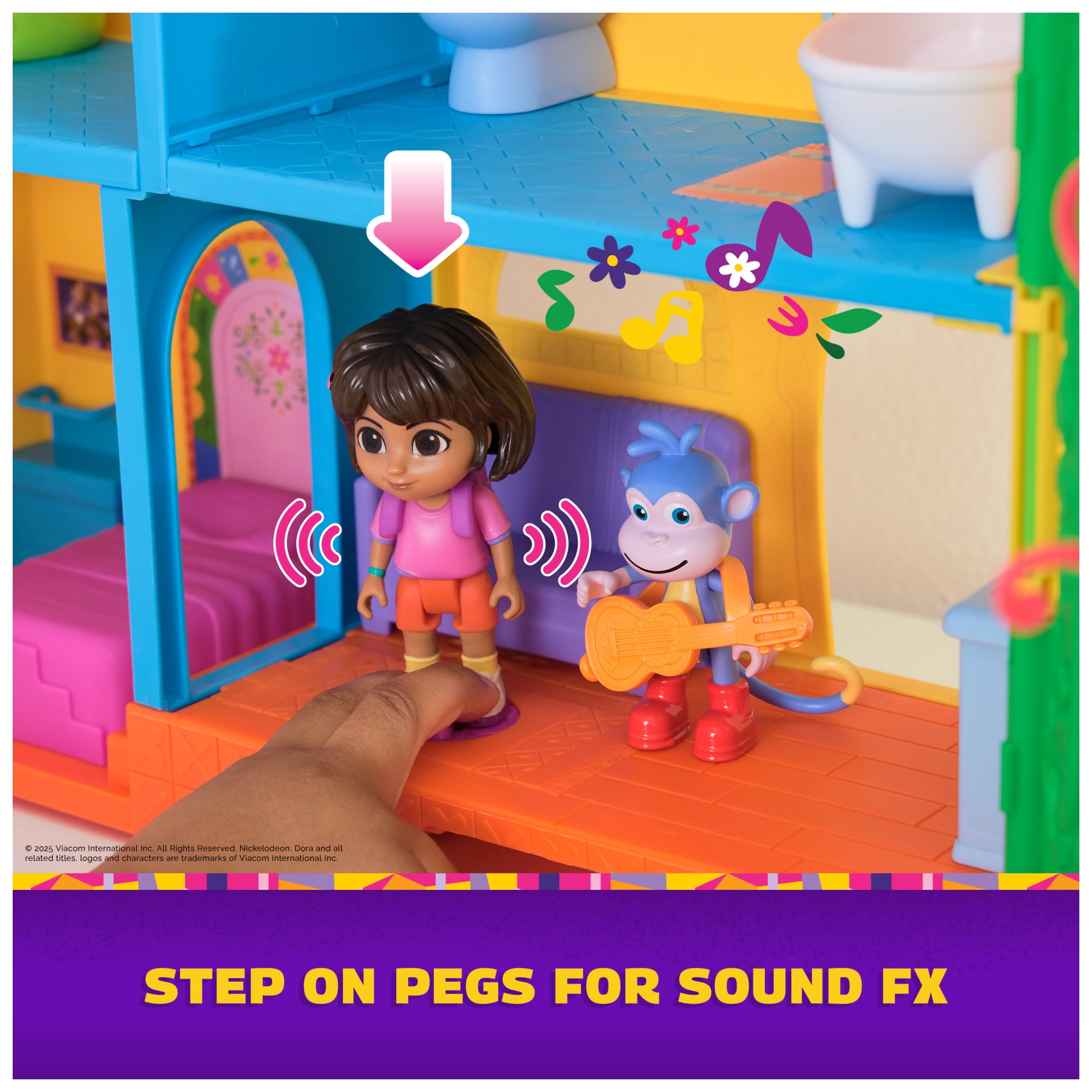 Dora the Explorer, Explore & Play Rainforest Casita Playset, Dora & Boots Collectible Figures, Furniture, Sound Fx, for Kids 3 and up