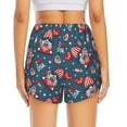 thumbnail image 4 of Uemuo Gnome Love USA Pattern Women's Athletic Shorts High Waisted Running Shorts with Liner Pockets Gym Elastic Workout Shorts-XX-Large, 4 of 9