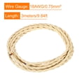 thumbnail image 2 of Unique Bargains Twisted Cloth Covered Wire 2 Core 18AWG 3.0m/9.84ft,Electrical Cable,Beige, 2 of 5