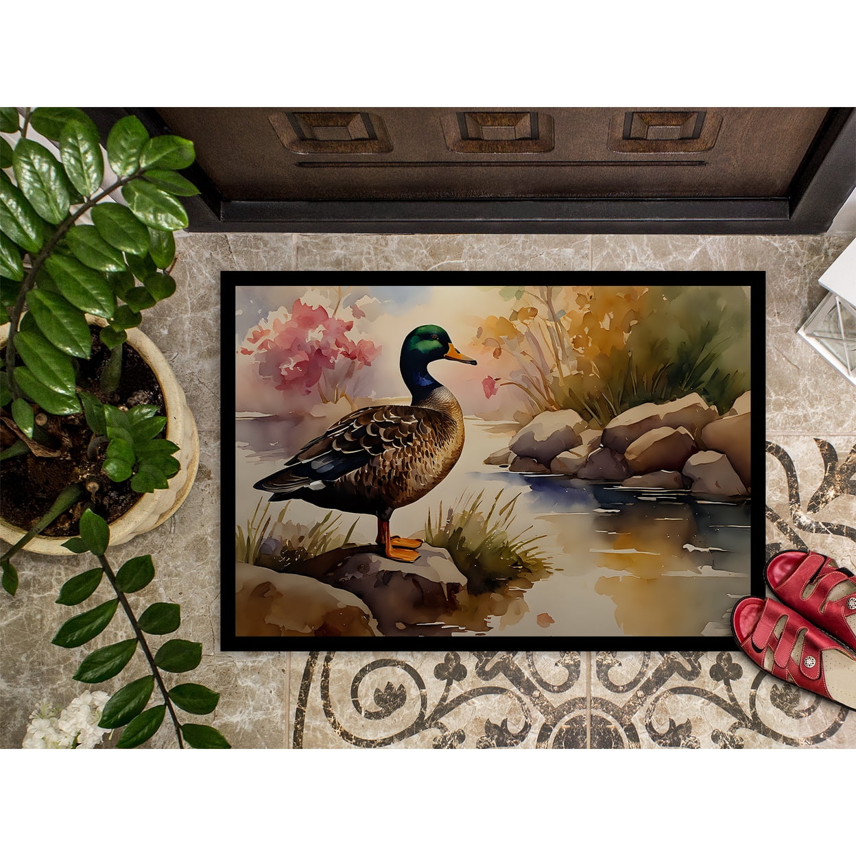 Carolines Treasures DAC3179MAT 18 x 27 in. Unisex American Black Duck Doormat