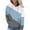Light Blue, variant on BangWanChi Trendy Queen Hoodie Half zip Women's Casual Color-Matching Long-Sleeved Pocket Hoodie