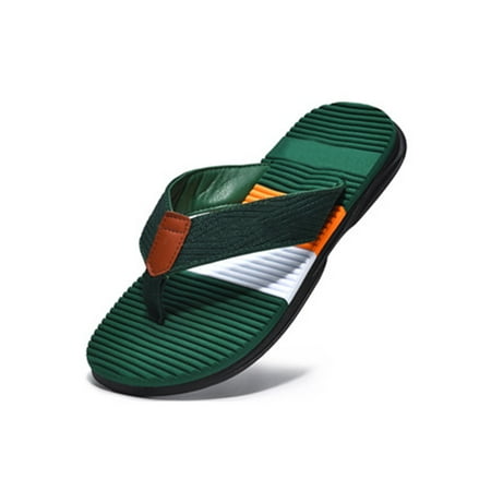 

Woobling Men s Flip Flops Beach Thong Sandals Summer Sandal Cozy Casual Shoes Pool Indoor Outdoor Green 8
