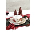 thumbnail image 5 of 222 Fifth Winter Harmony 12-Piece Porcelain Dinnerware Set for 4, White/Red Dish Set, 5 of 14