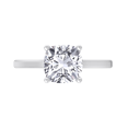 thumbnail image 4 of Naples - Moissanite Cushion Cut Lab Diamond Solitaire Engagement Ring, 4 of 5