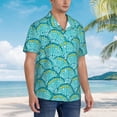 thumbnail image 3 of Disketp Hawaiian Shirts for Men,Beautiful Seashells Print Mens Casual Short Sleeve Button Down Shirts Beach Shirt, 3 of 7