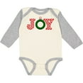 thumbnail image 3 of Inktastic Joy Christmas Ornament with Candy Cane Stripes Boys or Girls Long Sleeve Baby Bodysuit, 3 of 5