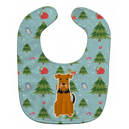 

Carolines Treasures BB4701BIB Christmas Airedale Baby Bib 10 x 13 multicolor