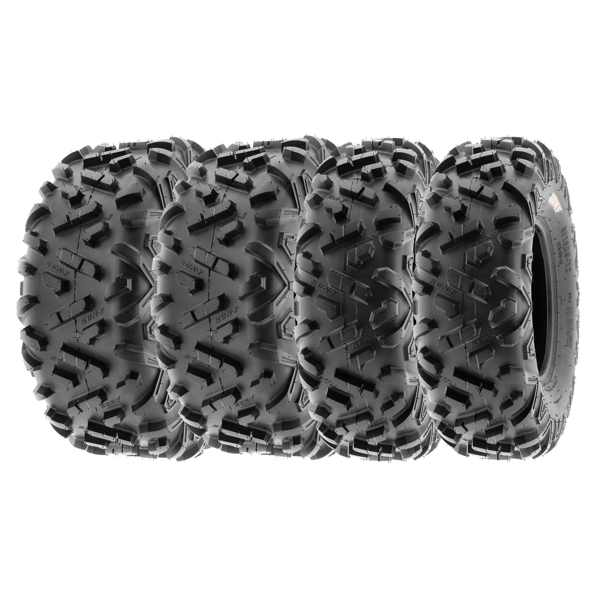 SunF All Terrain ATV UTV Tires 25x8-12 & 25x10-12 6 PR A051 (Complete