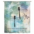 thumbnail image 2 of Turquoise Ombre Dragonfly Sheer Curtains 96 Inches Long, Abstract Modern Art Gradient Light Filering Curtains, Privacy Drapes Simi Floor to Veiling Curtain for Living Room Bedroom Window Treatment, 2 of 9