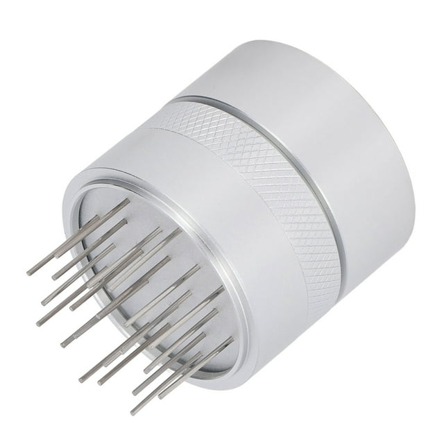Hand Needle Distributor, Coffee Needle Distributor with Base Effective Dispersion Rust Avoid Stainless Steel Hand Coffee Stirrer Silver