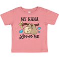 thumbnail image 3 of Inktastic My Nana Loves Me with Sloth and Hearts Boys or Girls Baby T-Shirt, 3 of 5