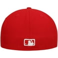 thumbnail image 4 of Men's New Era Red Atlanta Braves White Logo 59FIFTY Fitted Hat, 4 of 5