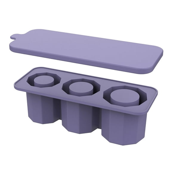 Rbaofujie Ice Trays for Freezer Reusable Ice Tray with Lid for 3 Hollow Cylinder Ice Molds Glasses for Mugs for Cocktails Whiskey Drinks and Coffee Resin Molds Silicone Clearance
