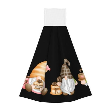 

Lukts Coffee Gnome (2) for Coral Fleece Velcro Towel Suitable for Bathroom Kitchen Hanging Absorbent Towel Household Items