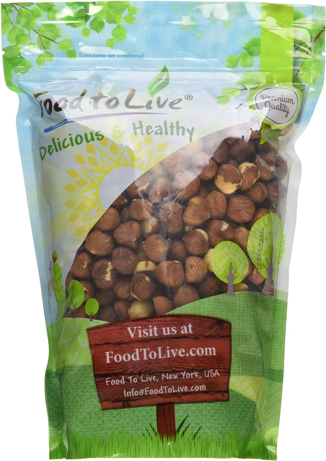Food To Live Hazelnuts Filberts (Raw, No Shell) (2 Pounds) by Food To Live