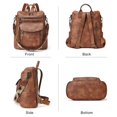 thumbnail image 3 of Mochila Shrie Fashion de piel para mujer, color negro, 3 of 5