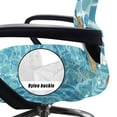 thumbnail image 5 of HELLHERO Capybara Print Office Chair Cover, Standard Size High Back Office Seat Cover, Easy to Clean Computer Chair Slipcover, Blue, 5 of 7