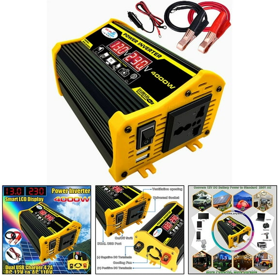 Tekuisi 4000W 220V Solar Panel Kit Complete Solar Power Generator Home Grid System