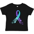 thumbnail image 3 of Inktastic Suicide Prevention Ribbon with Blue and Purple Hearts Boys or Girls Toddler T-Shirt, 3 of 5