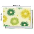thumbnail image 5 of Green Yellow Dandelion Pattern Summer Placemats Table Placemats Set Of 6-Linen Kitchen Washable Placemats Table Mats 11.8"x17.7" Non-Slip Heat Resistant, 5 of 5