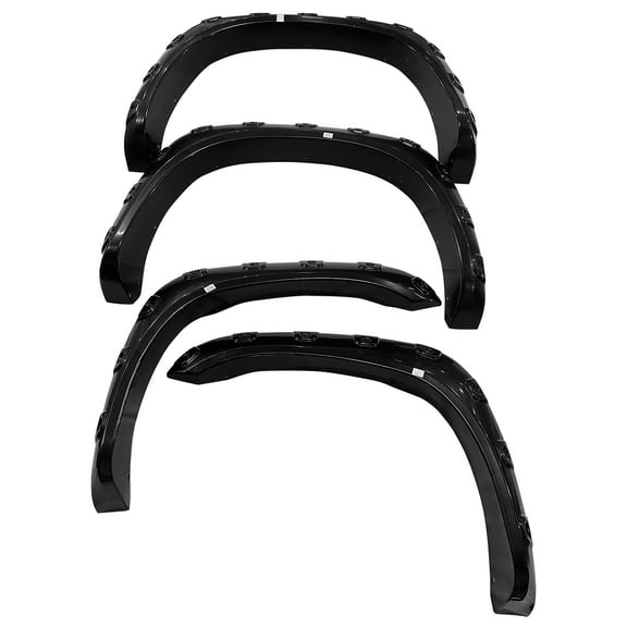 Ikon Motorsports Fender Flares Wheel Arch Covers Compatible with 2006-2009 Dodge Ram 1500 2500 3500 Short Bed Rivet/Bolt Style ABS Smooth Truck Mud Guard Fender Extensions Protector Set 4Pcs