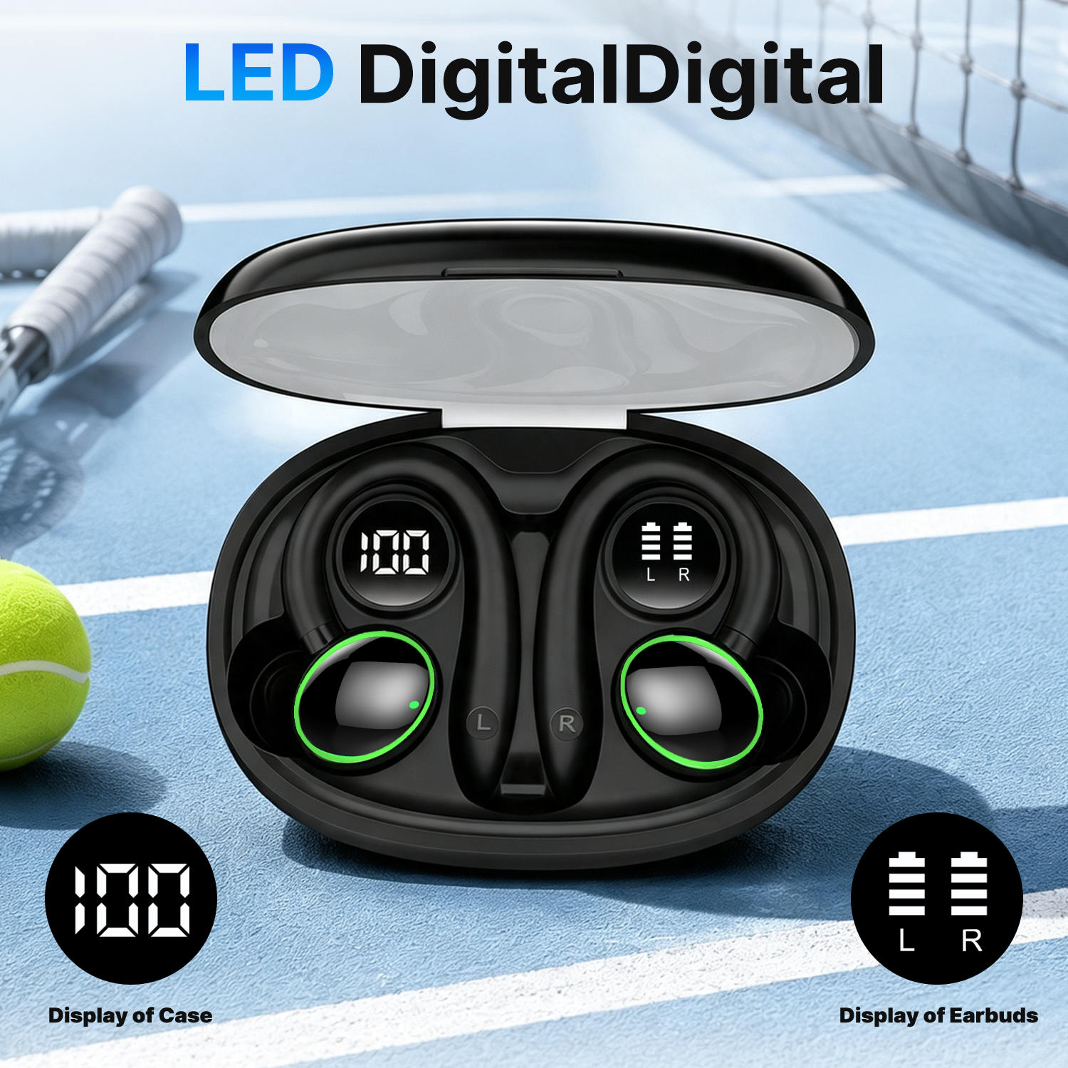 Btootos Wireless Earbuds Bluetooth 5.4 Sports Headphones photo 3
