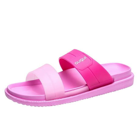 

Youmylove Summer Spring Autumn Cool Slippers Rubber Sole Material Home Beach Bathroom Stylish Female Cozy Daily Walking