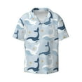thumbnail image 5 of PAYOHTO Whales Marine Theme Mens Hawaiian Casual Short-sleeved Shirt Tropical Summer Beach Button Down Shirts, 5 of 7
