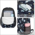 thumbnail image 4 of Astronaut Cat and Star Blue Pattern 17" Waterproof Oxford School Backpacks for Teens, S-Shape Padded Straps, for School, Travel, Hiking, Camping, 4 of 5