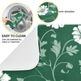thumbnail image 2 of Dish Drying Mat Kitchen Pad Large Counter Absorbent Dish Mats Drainer White Flowers on Green Background, 2 of 8