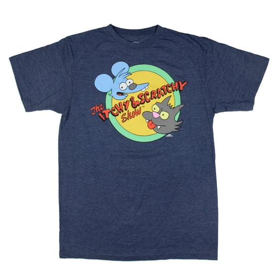 The Simpsons Mens' The Itchy And Scratchy Show Logo Graphic Print T-Shirt, S
