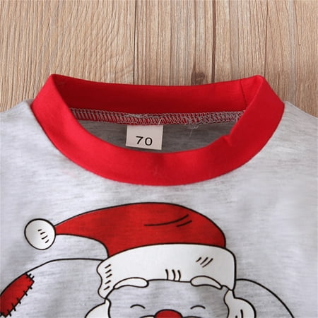 

Cathalem Little Girls Clothes Size 7-8 Infant Baby Boys Girls Outfits Set Christmas Santa Clause T-Shirt Tops Girls 2t Clothes Childrenscostume Grey 2-3 Years