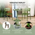 thumbnail image 5 of WestinTrends Playa 5-Piece Outdoor Metal Frame Dining Table Patio Set with Stackable Patio Dining Chairs, Olive Green, 5 of 16