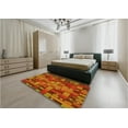 thumbnail image 4 of Ahgly Company Indoor Rectangle Patterned Neon Orange Area Rugs, 5' x 8', 4 of 6