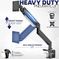thumbnail image 6 of VIVO Aluminum Single Pneumatic Monitor Desk Mount, Fits Ultrawides up to 49", 6 of 8