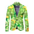 thumbnail image 5 of JHLZHS Jacket Suit for Men Fashion Mens St Patrick's Day Festive Style All over Printed Four Leaf Jacket Suit Mens Formal Suits Black Mens Slim Fit Suits 2 Piece, 5 of 5